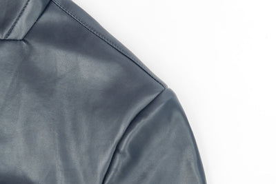 Chaqueta de Cuero Lavado Estilo Casual - Image 2