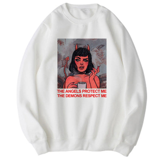Suéter Harajuku Retro Talla Grande Manga Larga - Image 19