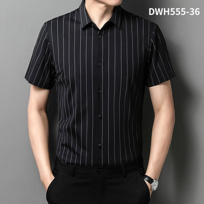 Camisa Manga Corta Ice Silk Sin Costuras para Hombre - Image 17