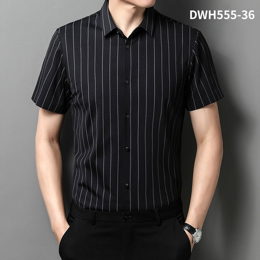 Camisa Manga Corta Ice Silk Sin Costuras para Hombre - Image 17