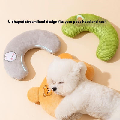 Almohada en Forma de U para Gatos - Transpirable y Compacta