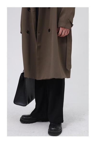 Gabardina Cruzada para Hombre con Cinturón Integrado - Image 11