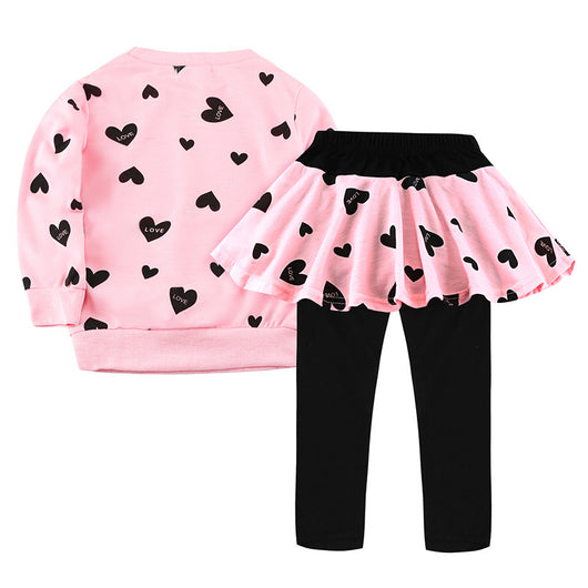Vestidos Suéter Falso Doble Manga Larga para Niñas - Image 32