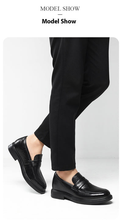 Zapatos de Cuero Slip-On Elevados para Negocios Casuales - Image 17