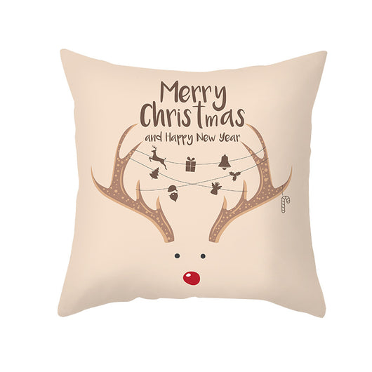 Funda de Almohada Navideña con Diseño de Dibujos Animados en Tela Melocotón - Image 28