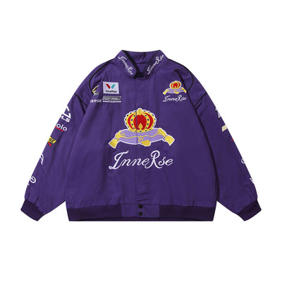 Chaqueta Deportiva Suelta Sin Cuello con Cierre - Estilo Béisbol Negro - Image 15