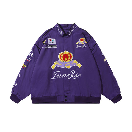 Chaqueta Deportiva Suelta Sin Cuello con Cierre - Estilo Béisbol Negro - Image 15