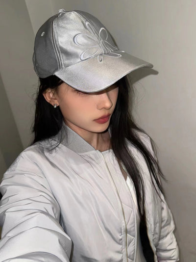 Gorra Tipo Visera con Bordado en Plata - Image 7