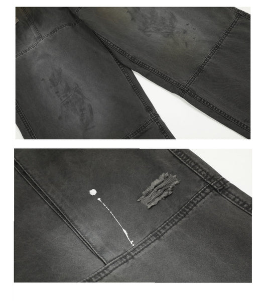 Jeans Desgastados con Costuras de Diseño - Image 8