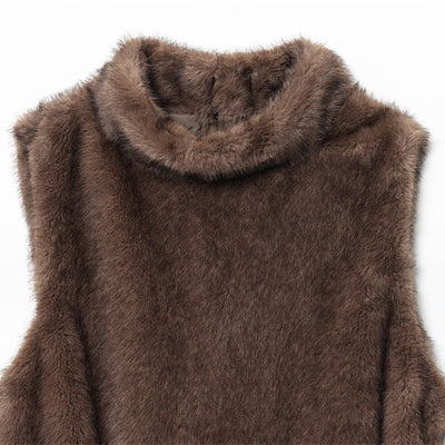 Blusa Cuello Alto Sin Mangas con Cinturón Elegante - Image 3