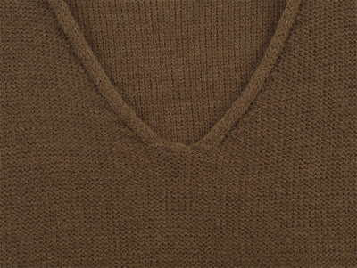 Chaleco Suelto Cuello V Estilo Francés Mujer - Colores Sólidos - Image 11
