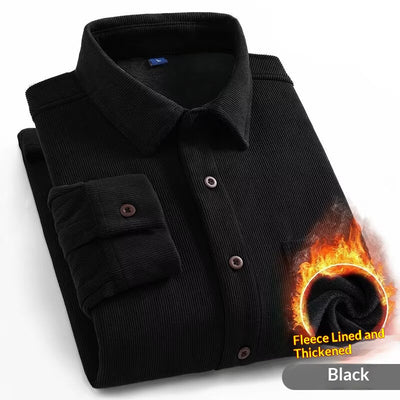 Camisa de Pana Gruesa de Manga Larga para Hombre - Image 4