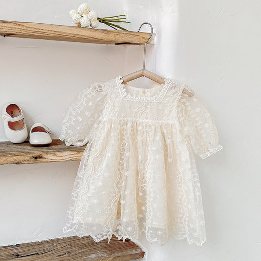Vestido Princesa de Dos Capas con Encaje para Hermanas - Image 10