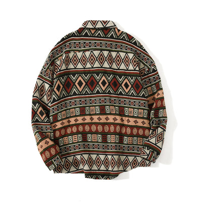 Camisa Vintage Étnica Tejida con Bordados para Hombre - Manga Larga - Image 8