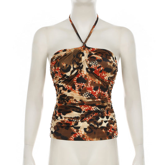Chaleco Halter Retro Estampado Elegante y Sensual - Image 17