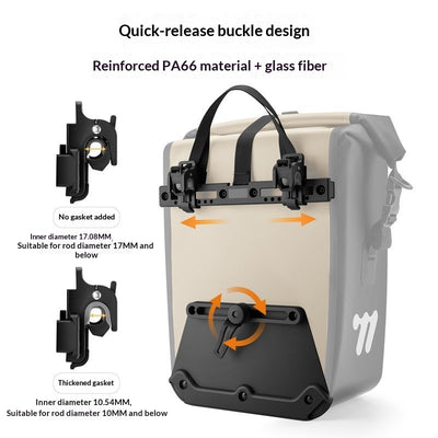 Bolsa Trasera Impermeable para Bicicleta con Soporte Rápido - Pannier de Cicloturismo - Image 5