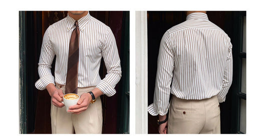 Camisa Casual de Rayas Italianas Manga Larga - Image 5