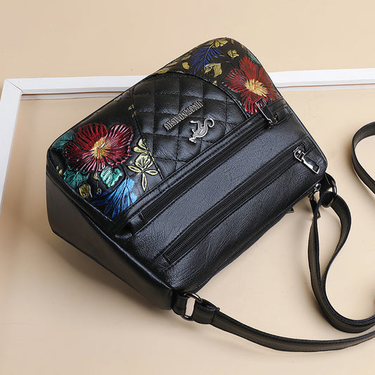 Bolso Crossbody Multicompartimento con Diseño Bordado de Gran Capacidad - Image 2
