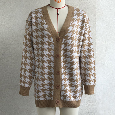 Cardigan de Lana con Bolsillos Contrastados y Cuello en V - Image 3