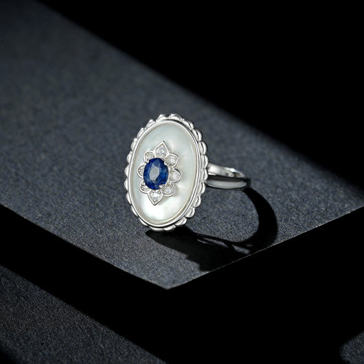 Anillo de Zafiro en Plata 925 Ajustable para Mujer - Image 2