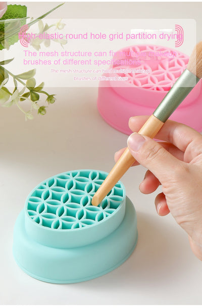 Organizador y Secador de Brochas de Maquillaje con Cuenca de Limpieza - Image 17