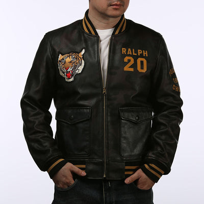 Chaqueta de Cuero para Hombre con Cuello Mao - Estilo Casual Deportivo - Image 7