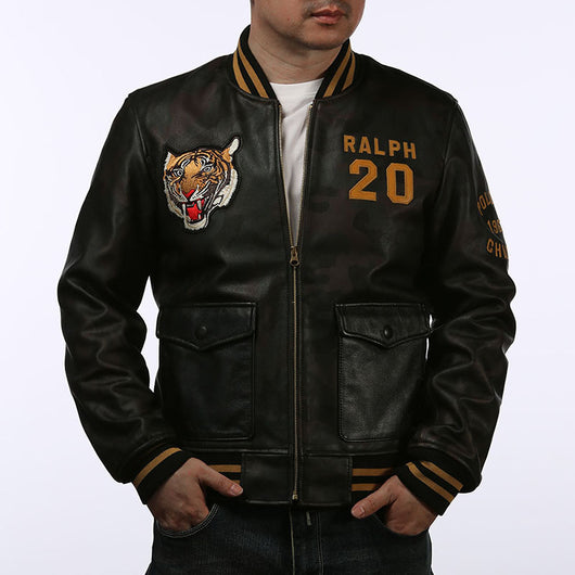 Chaqueta de Cuero para Hombre con Cuello Mao - Estilo Casual Deportivo - Image 7