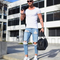 Jeans Skinny Biker Rotos con Elasticidad