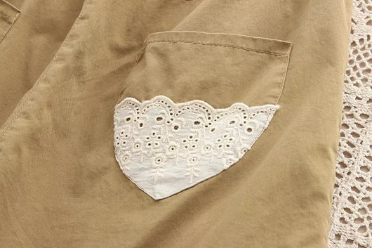 Pantalones de Algodón y Lino con Bordado Japonés para Mujer - Image 3