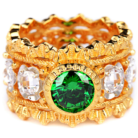 Anillo de Plata con Encaje Calado y Circonitas Brillantes - Image 5