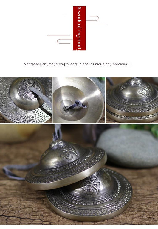 Campana Tibetana de Cobre Puro Artesanal con Clip - Instrumento de Percusión Nepal - Image 17