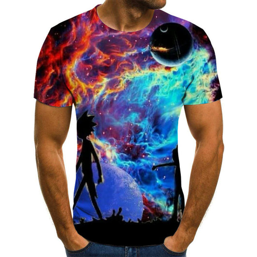 Camiseta Estampada Space 3D de Manga Corta - Image 4