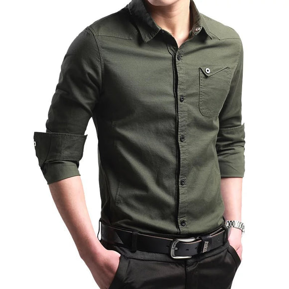 Camisa Táctica Casual Multi-Bolsillos