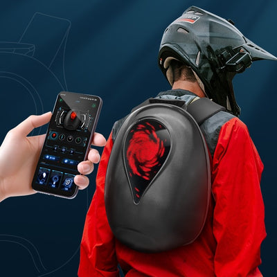 Bolsa para Casco de Moto con LED Integrado