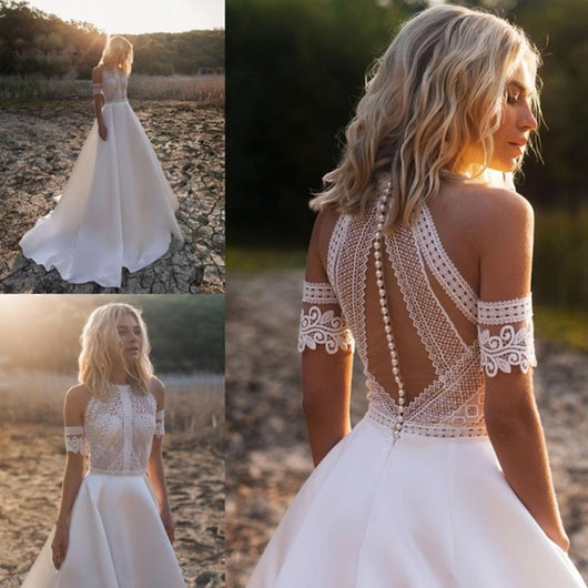 Encaje Satinado Retro Mori para Bodas - Gasa Vintage