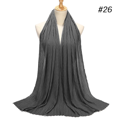 Pañuelo Gasa Plisado con Perlas de Moda - Image 29