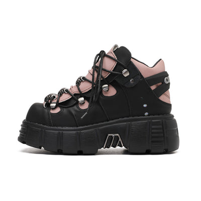 Zapatillas Plataforma Punk Retro con Contraste de Colores para Mujer - Image 9