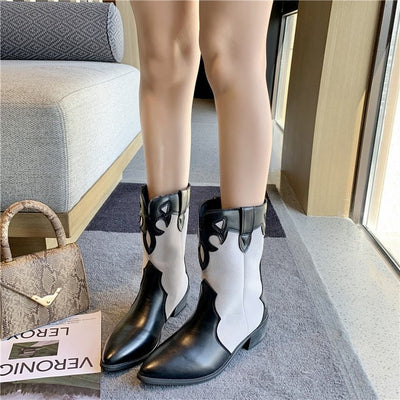 Botas Martin de Punta Afilada con Tacón Grueso - Image 8