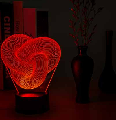 Lámpara de Mesa LED 3D Abstracta Táctil y Multicolor - Image 7