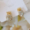 Aretes Colgantes de Piña con Diamantes