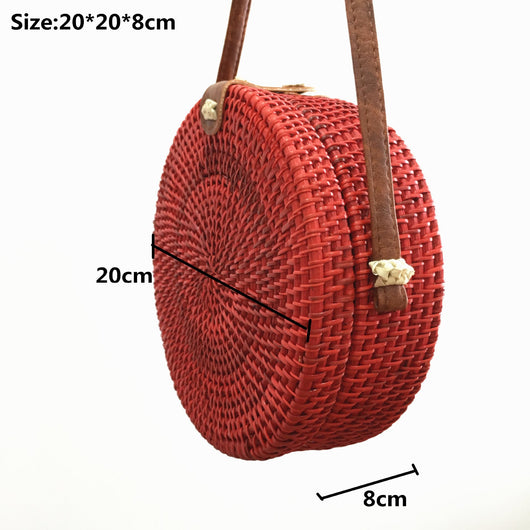 Bolsa Tejida de Ratán Multicolor - Image 8