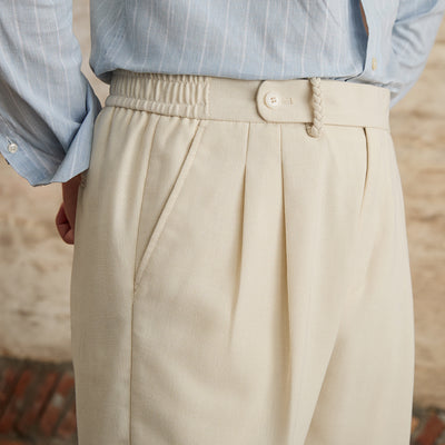 Shorts de Lino Italiano Retro Respirable para Hombre - Comodidad de Verano - Image 5