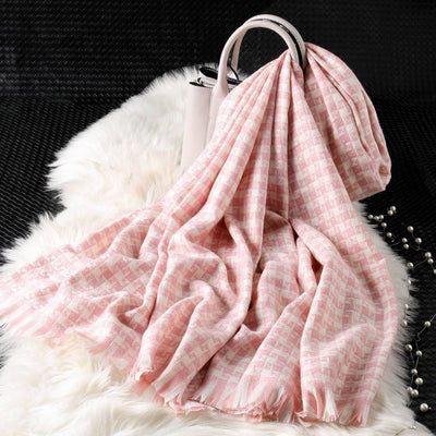 Bufanda de Cachemira Cuadros Británica Doble Faz para Mujer 200x70cm - Image 3