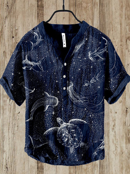 Camisa Hawaiana Navideña Casual con Estampado Santa para Hombre - Image 7
