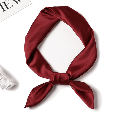 Pañuelo de Seda Liso con Amarre para Cabello - Image 15