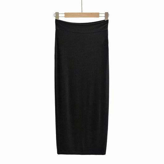Falda Elástica Cintura Alta Slim Fit Largo Medio - Image 10