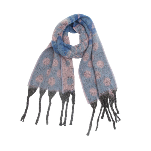 Bufanda Gruesa Jacquard con Lunares y Borlas - Image 11