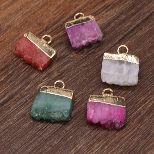 Pendiente de Piedra Semipreciosa Natural con Cristales Irregulares - Image 18