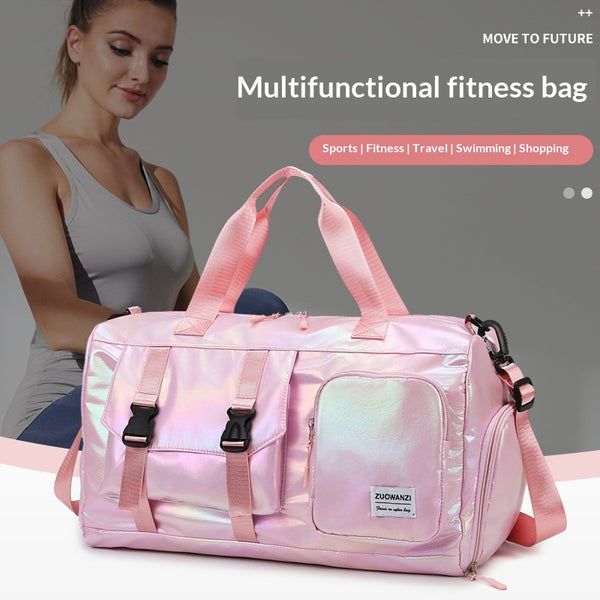 Bolsa de Yoga y Fitness Perlada Multicolor con Compartimento Seco-Húmedo