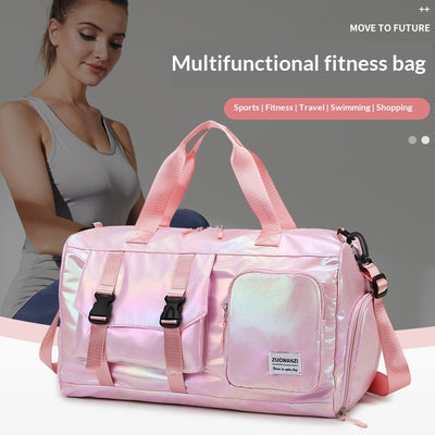 Bolsa de Yoga y Fitness Perlada Multicolor con Compartimento Seco-Húmedo